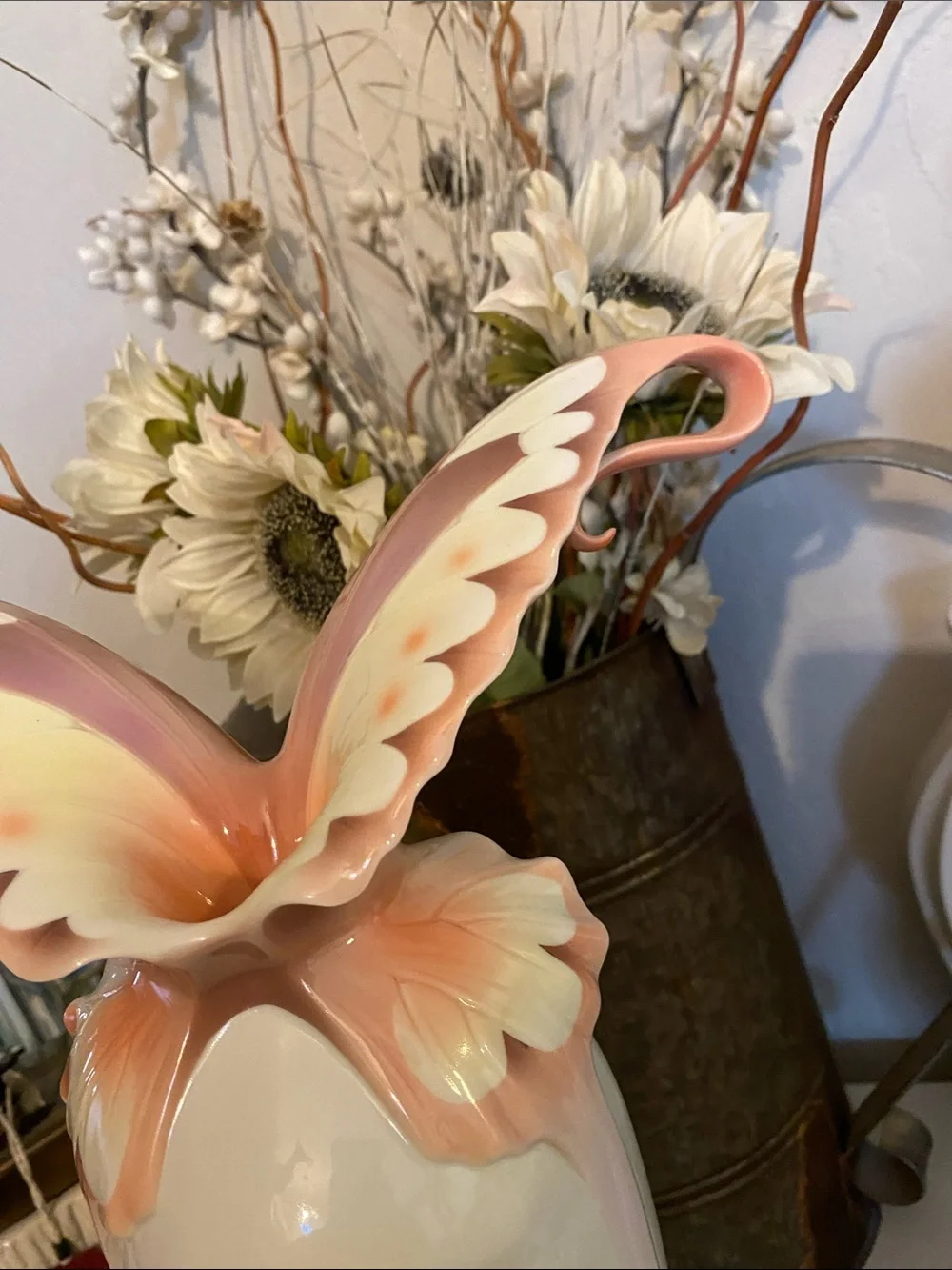 FRANZ 2000-2009 porcelain 15 1/2” Papillon-Butterfly Collection